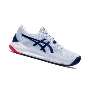 Soft Sky / Dive Blue Women's Asics GEL-RESOLUTION 8 (D) Tennis Shoes | 902-DQRPLK
