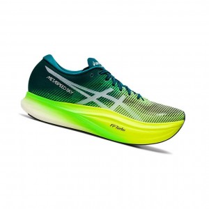 Velvet Pine / Safety Yellow Women's Asics METASPEED SKY+ Running Shoes | 734-ZFRDTQ