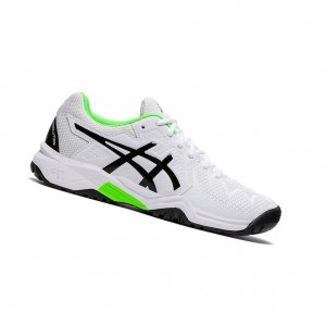 White Kids' Asics GEL-RESOLUTION 8 Clay GS Tennis Shoes | 589-CDOWFL