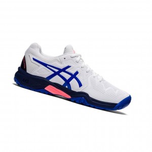 White Kids' Asics GEL-RESOLUTION 8 Clay GS Tennis Shoes | 275-QBTAVE
