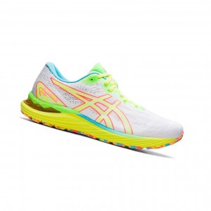 White Men's Asics GEL-CUMULUS 23 Running Shoes | 042-YZBRQE