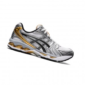 White Men's Asics GEL-KAYANO 14 Sneakers | 043-OHXBZU
