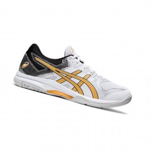 White Men's Asics GEL-ROCKET 9 Volleyball Shoes | 027-RNTHYA