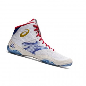 White Men's Asics JB ELITE IV Wrestling Shoes | 081-YUDRPK