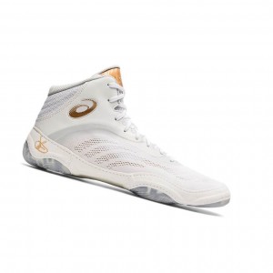 White Men's Asics JB ELITE V Wrestling Shoes | 302-FNIYGM
