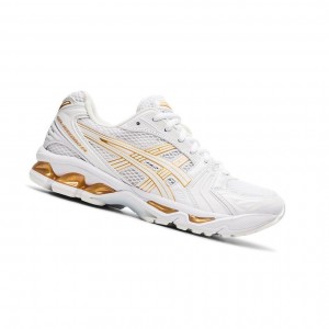 White Women's Asics GEL-KAYANO 14 Sneakers | 072-LRQYWD