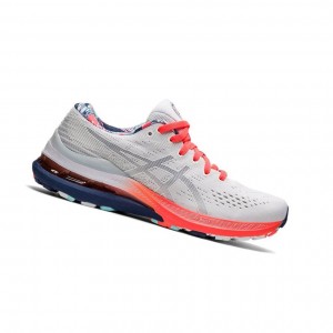 White Women's Asics GEL-KAYANO 28 Running Shoes | 678-QHDKUG