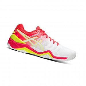 White Women's Asics GEL-RESOLUTION 7 Tennis Shoes | 549-IRBSTZ