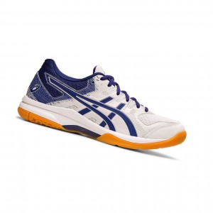 White Women's Asics GEL-ROCKET 9 Volleyball Shoes | 842-BOFWDP