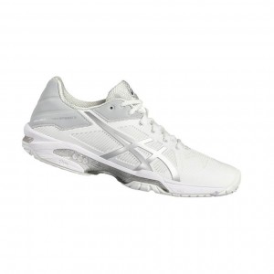 White Women's Asics GEL-SOLUTION SPEED 3 Tennis Shoes | 970-JFVXNM