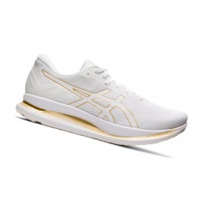 White Women's Asics GLIDERIDE Running Shoes | 804-WNVKET