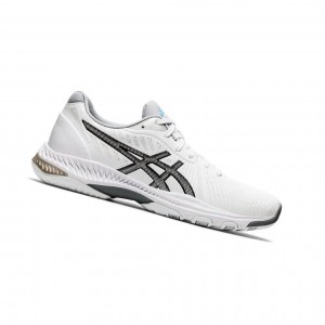 White Women's Asics NETBURNER BALLISTIC FF 2 Volleyball Shoes | 482-ASHWJZ