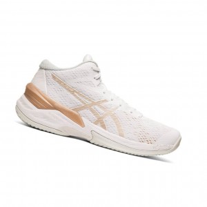 White Women's Asics SKY ELITE FF MT Volleyball Shoes | 106-HTQMIO
