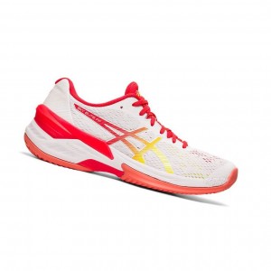 White Women's Asics SKY ELITE FF Volleyball Shoes | 192-PRODBS