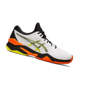 White / Black Men's Asics COURT FF 2 Tennis Shoes | 376-UVOQZF