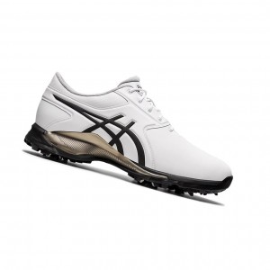 White / Black Men's Asics GEL-ACE PRO M Golf Shoes | 672-JXBKTP