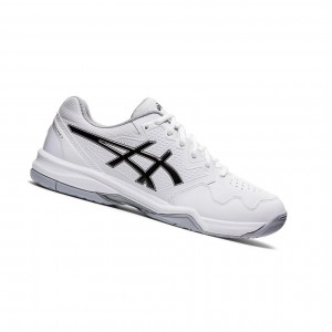 White / Black Men's Asics GEL-DEDICATE 7 Tennis Shoes | 196-IAQYKZ
