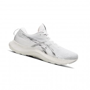 White / Black Men's Asics GEL-NIMBUS LITE 3 Running Shoes | 583-KUQDHS