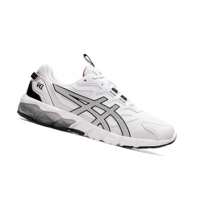 White / Black Men's Asics GEL-QUANTUM 90 Sneakers | 064-OVSAPX