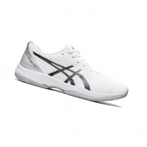 White / Black Men's Asics SOLUTION SWIFT FF CLAY Tennis Shoes | 865-UKPFOG