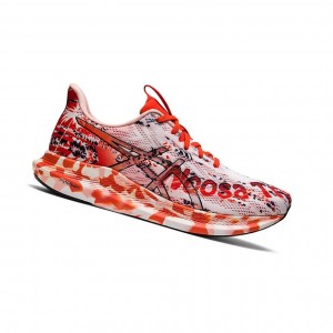 White / Black / Red Women's Asics NOOSA TRI 14 Running Shoes | 576-CURPBS