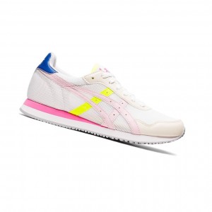 White / Cotton Candy Women's Asics TIGER RUNNER Sneakers | 603-WGYFRM