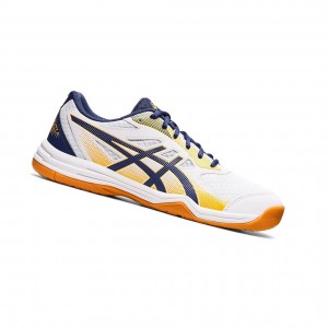 White / Deep Ocean Men's Asics UPCOURT 5 Volleyball Shoes | 059-WBQJDP