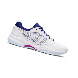 White / Dive Blue Women's Asics GEL-RENMA Tennis Shoes | 508-OURIFK