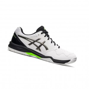 White / Gunmetal Men's Asics GEL-DEDICATE 7 Tennis Shoes | 871-TYVBAH