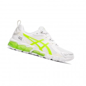 White / Hazard Green Women's Asics GEL-QUANTUM 180 Sneakers | 506-XHEFAZ