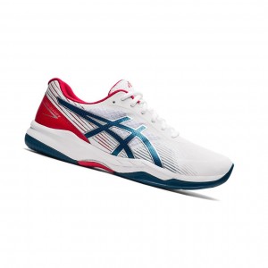 White / Mako Blue Men's Asics GEL-GAME 8 Tennis Shoes | 201-WLVGAN