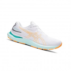 White / Orange Women's Asics GEL-CUMULUS 24 Running Shoes | 429-JMOQPV