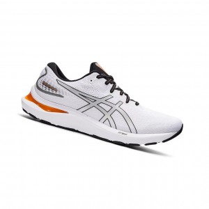 White / Piedmont Grey Men's Asics GEL-CUMULUS 24 Running Shoes | 058-HRWDYX