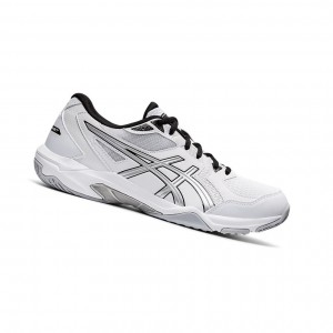 White / Pure Silver Men's Asics GEL-ROCKET 10 Volleyball Shoes | 387-YGJEDW
