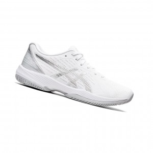 White / Pure Silver Women's Asics SOLUTION SWIFT FF Tennis Shoes | 340-OPSGWZ