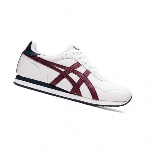 White / Roselle Men's Asics TIGER RUNNER Sneakers | 395-NUBXLS
