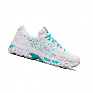 White / Sea Glass Women's Asics GEL-JOG MC Sneakers | 350-HYKWZM