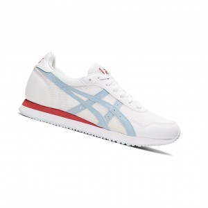 White / Sky Women's Asics TIGER RUNNER Sneakers | 502-VKQTZP