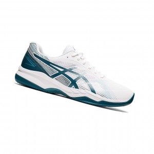 White / Velvet Pine Men's Asics GEL-GAME 8 Tennis Shoes | 089-JTCQYO