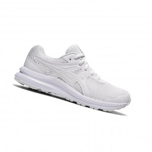 White / White Kids' Asics CONTEND 7 GS Running Shoes | 031-TZHFQP