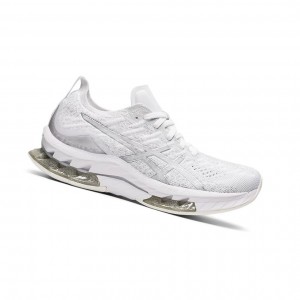 White / White Women's Asics KINSEI BLAST Running Shoes | 512-FDJZCE