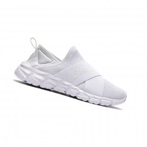 White / White Women's Asics QUANTUM LYTE SLIP-ON Sneakers | 108-KAXTGM
